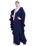 Ruffled Ash Brown Kaftan Wine