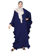 Ruffled Ash Brown Kaftan Wine