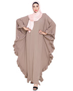 Ruffled Ash Brown Kaftan Brown