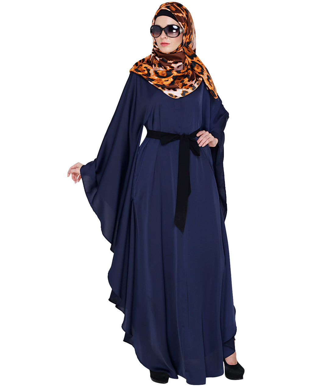 Lavish Dark Brown Kaftan Navy
