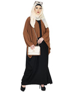 Deep Tan and Black Casual Kaftan Brown
