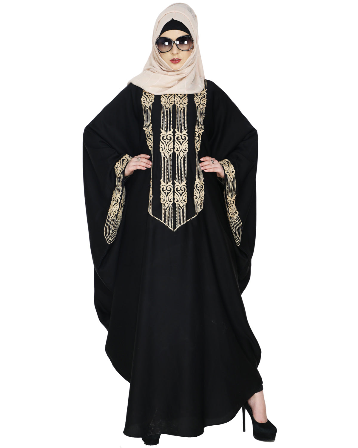 Majestic Black Formal Kaftan Black