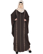 Ravishing Black Kaftan Dark Brown