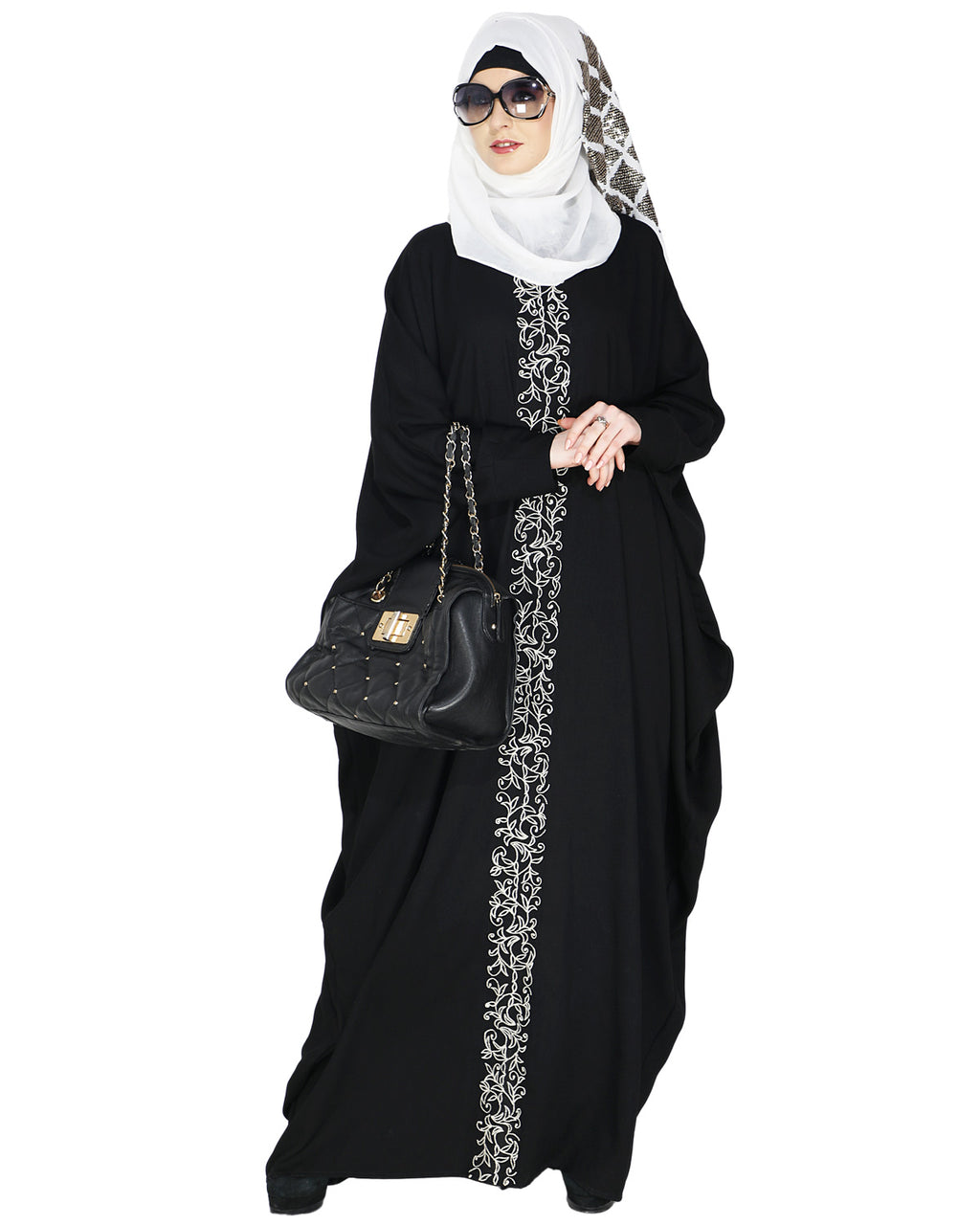 Flouncy Black Kaftan Wine
