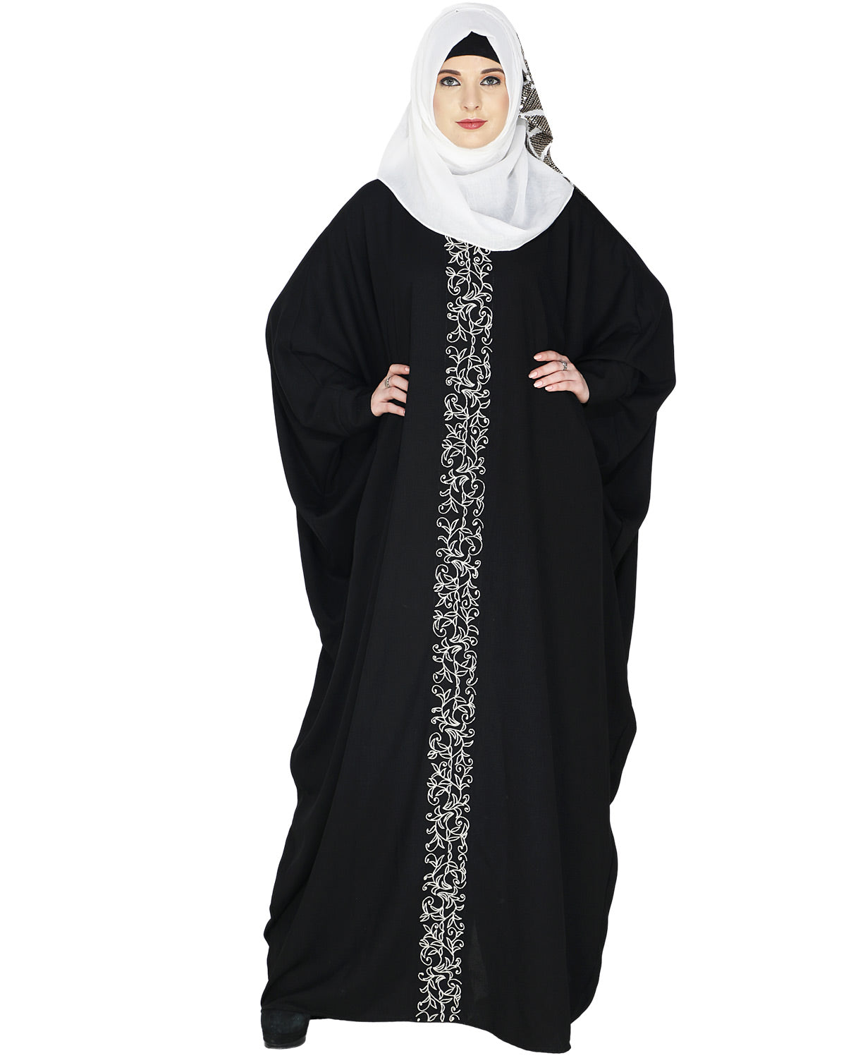 Flouncy Black Kaftan Wine