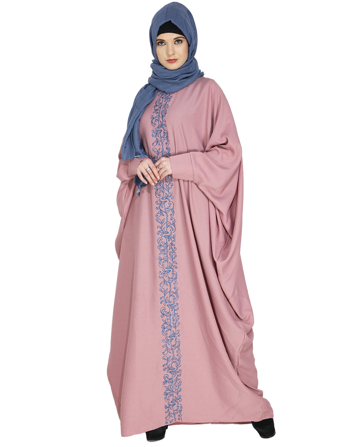 Flouncy Black Kaftan Pink