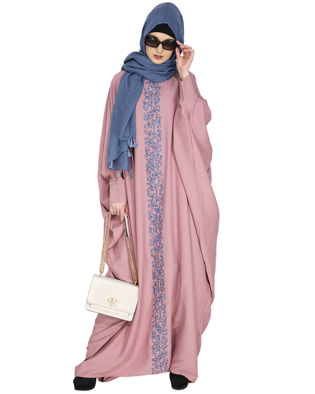 Flouncy Black Kaftan Wine