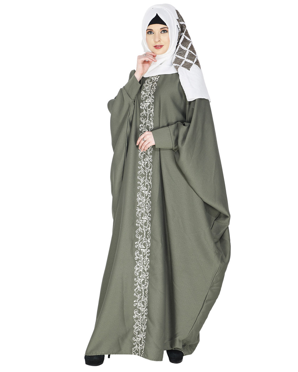 Flouncy Black Kaftan Dead Mint