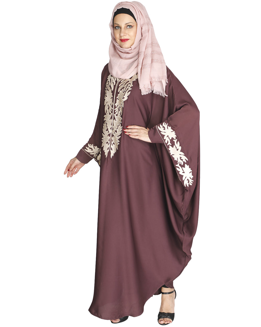 Aesthetically Elegent Kaftan Dark Purple