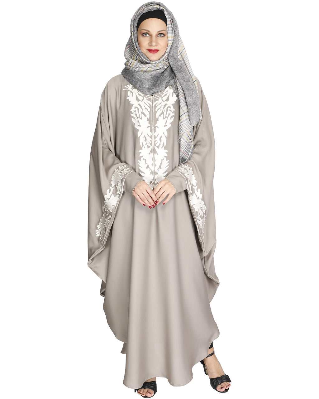 Aesthetically Elegent Kaftan Light Grey