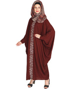 Flouncy Black Kaftan Wine