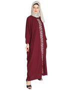 Flouncy Black Kaftan Wine