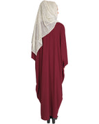 Flouncy Black Kaftan Wine