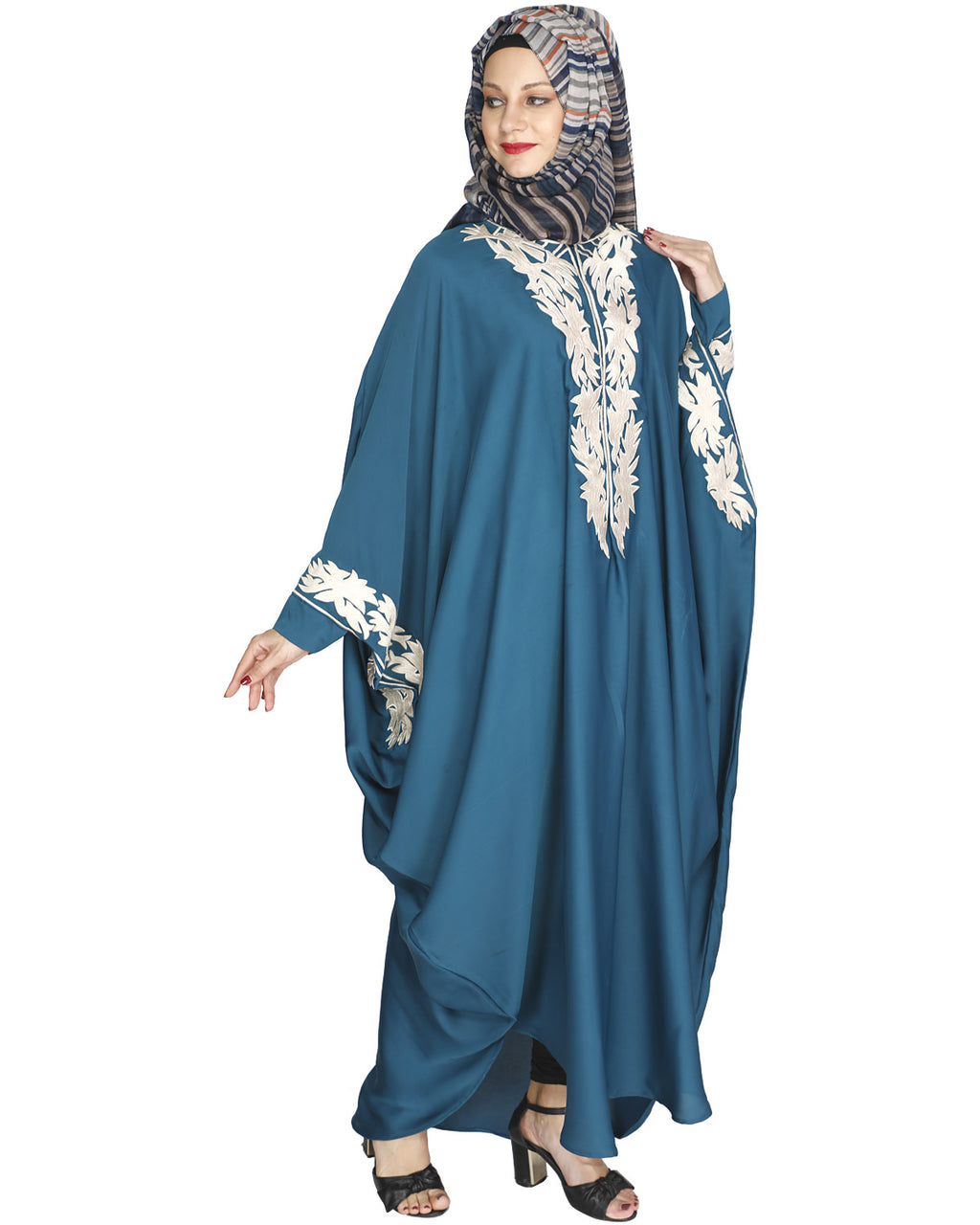 Aesthetically Elegent Kaftan Teal Green