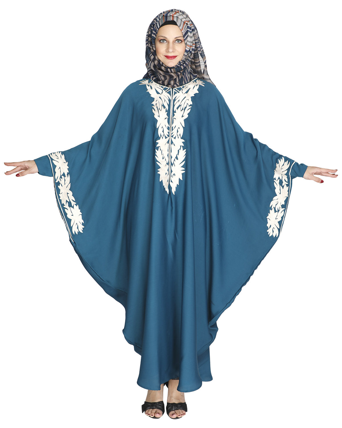 Aesthetically Elegent Kaftan Teal Green