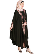 Jacket Style Black Kaftan Wine