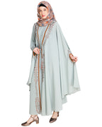 Jacket Style Black Kaftan Sage Green