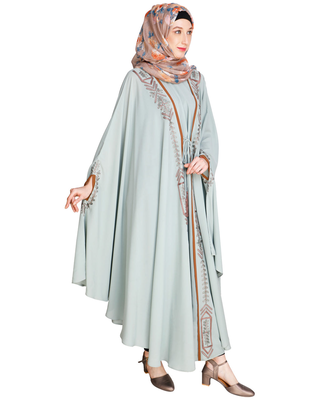 Jacket Style Black Kaftan Wine