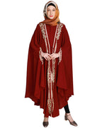 Jacket Style Black Kaftan Wine