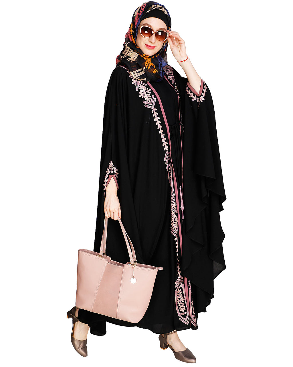 Jacket Style Black Kaftan Wine