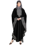 Block Printed Kaftan Black