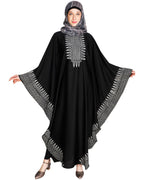 Block Printed Kaftan Black