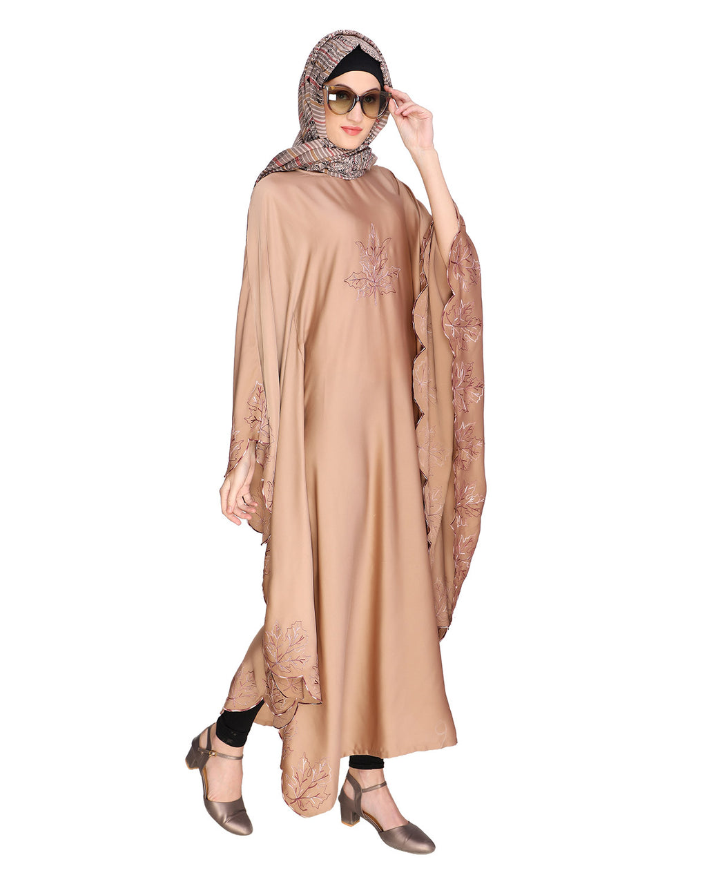 Spring Leaf Beige Kaftan Wine