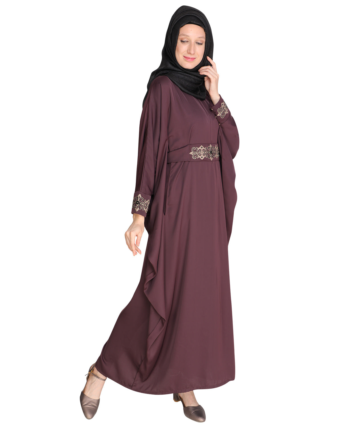 Amazeballs Black Kaftan Purple