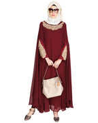 Queen Style Blue Irani Kaftan Wine