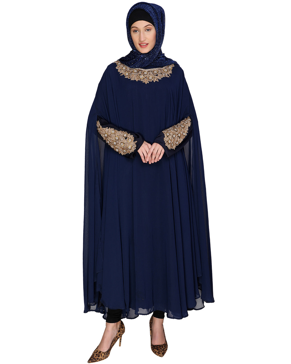 Queen Style Blue Irani Kaftan Wine