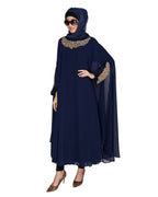 Queen Style Blue Irani Kaftan Wine