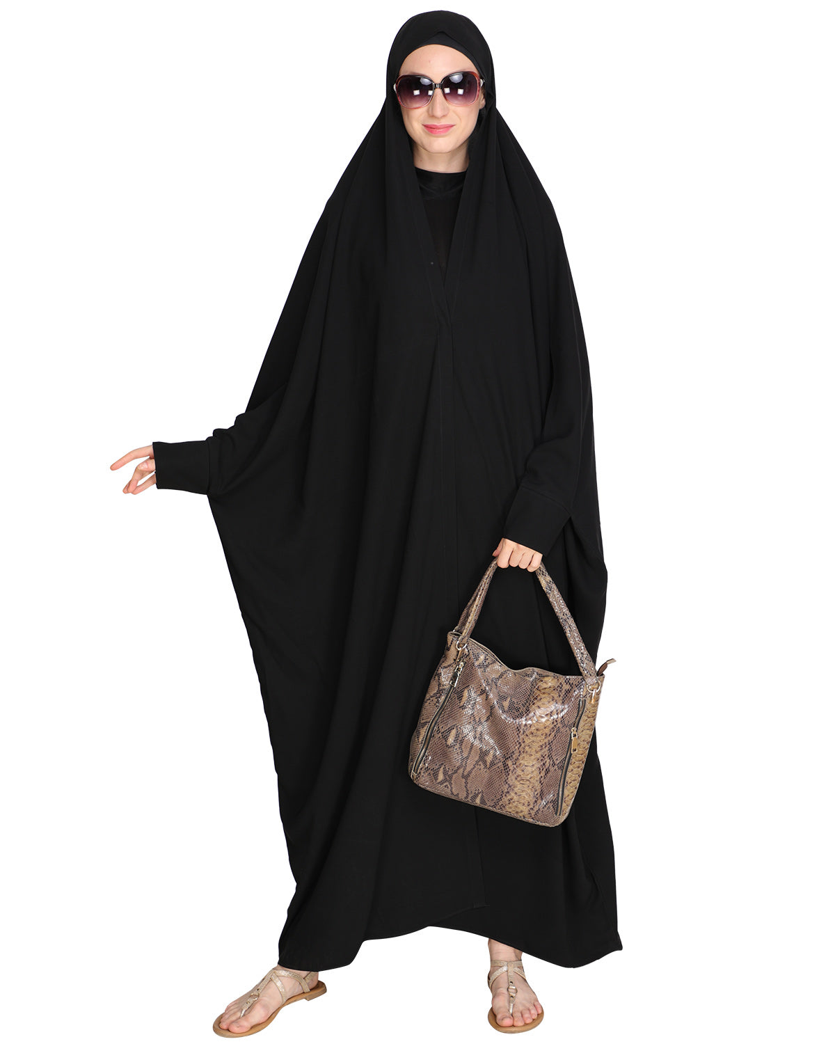 Solid Black Iraqi Chaddar Grey