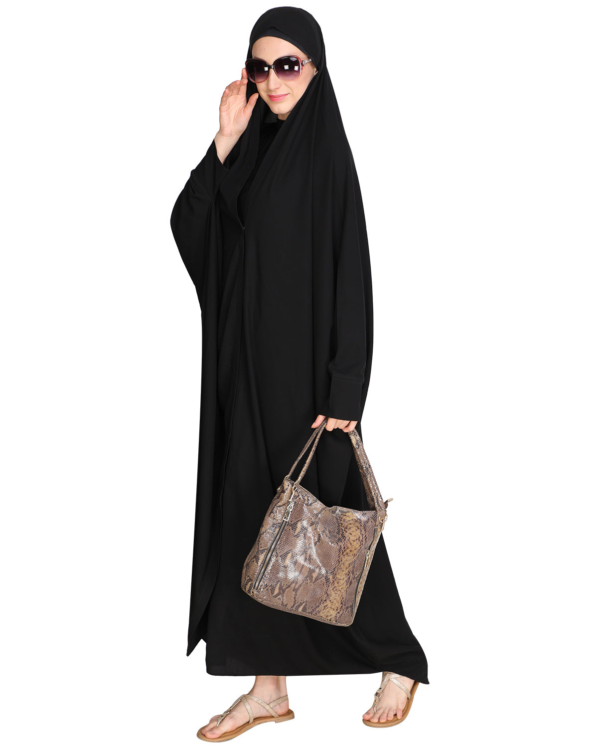 Solid Black Iraqi Chaddar Grey