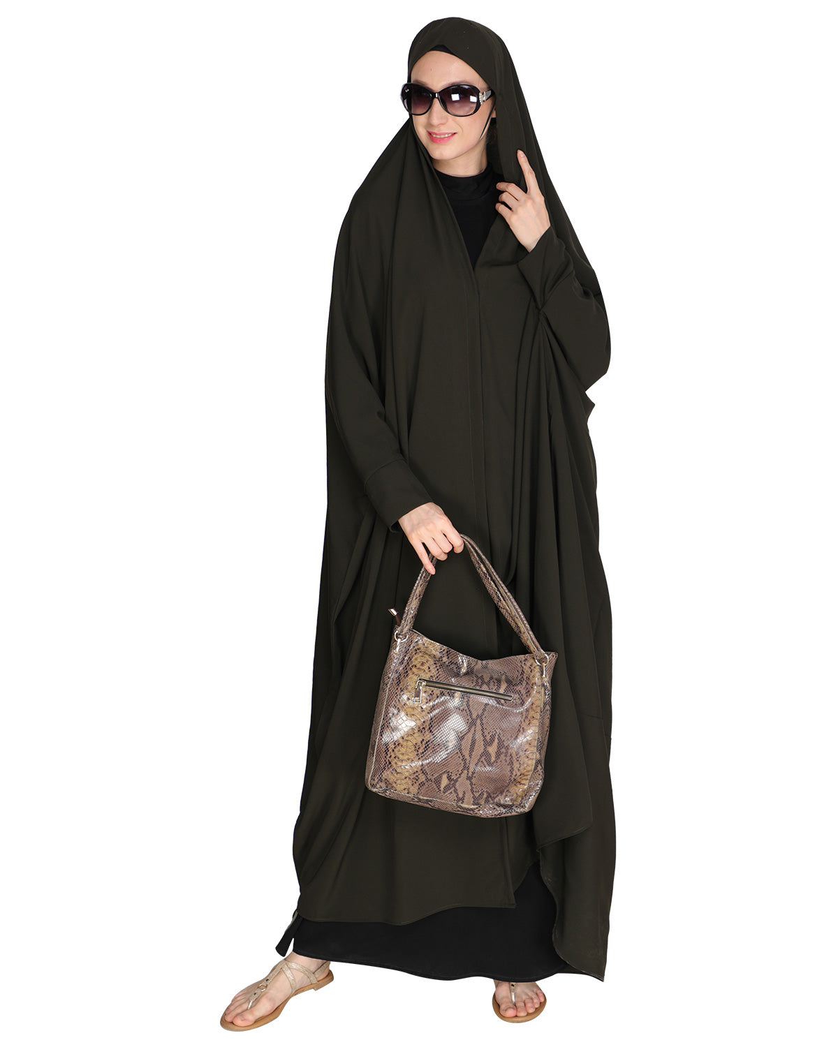 Solid Black Iraqi Chaddar Grey
