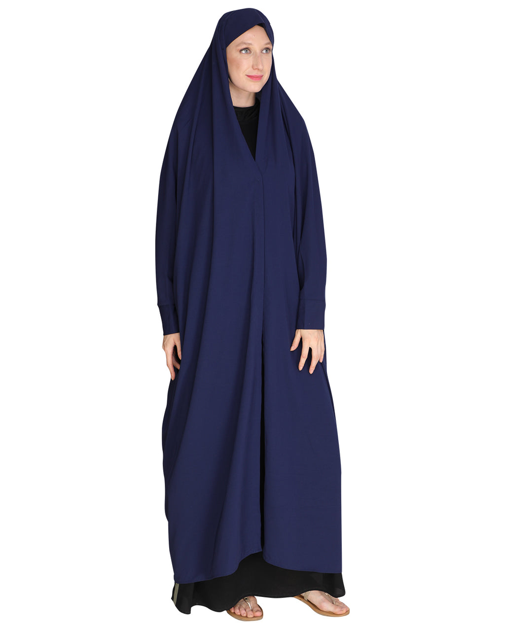 Solid Black Iraqi Chaddar Blue