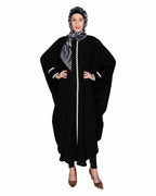Lace Trim Black Kaftan Black