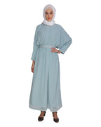 Intricate Handwork Light Green Kaftan Sea Green
