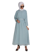 Intricate Handwork Light Green Kaftan Sea Green