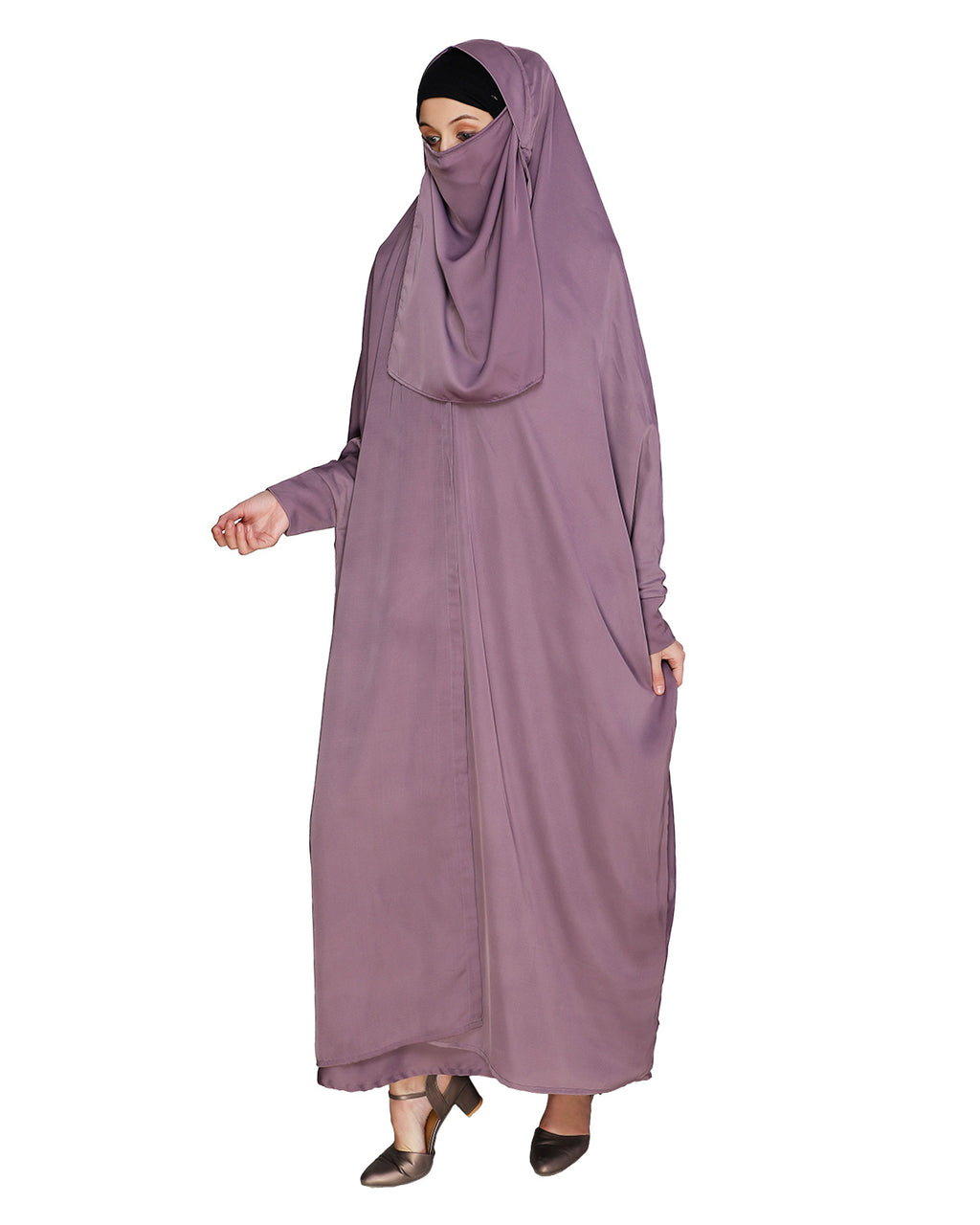 Caramel Brown Iraqi Chaddar set Purple