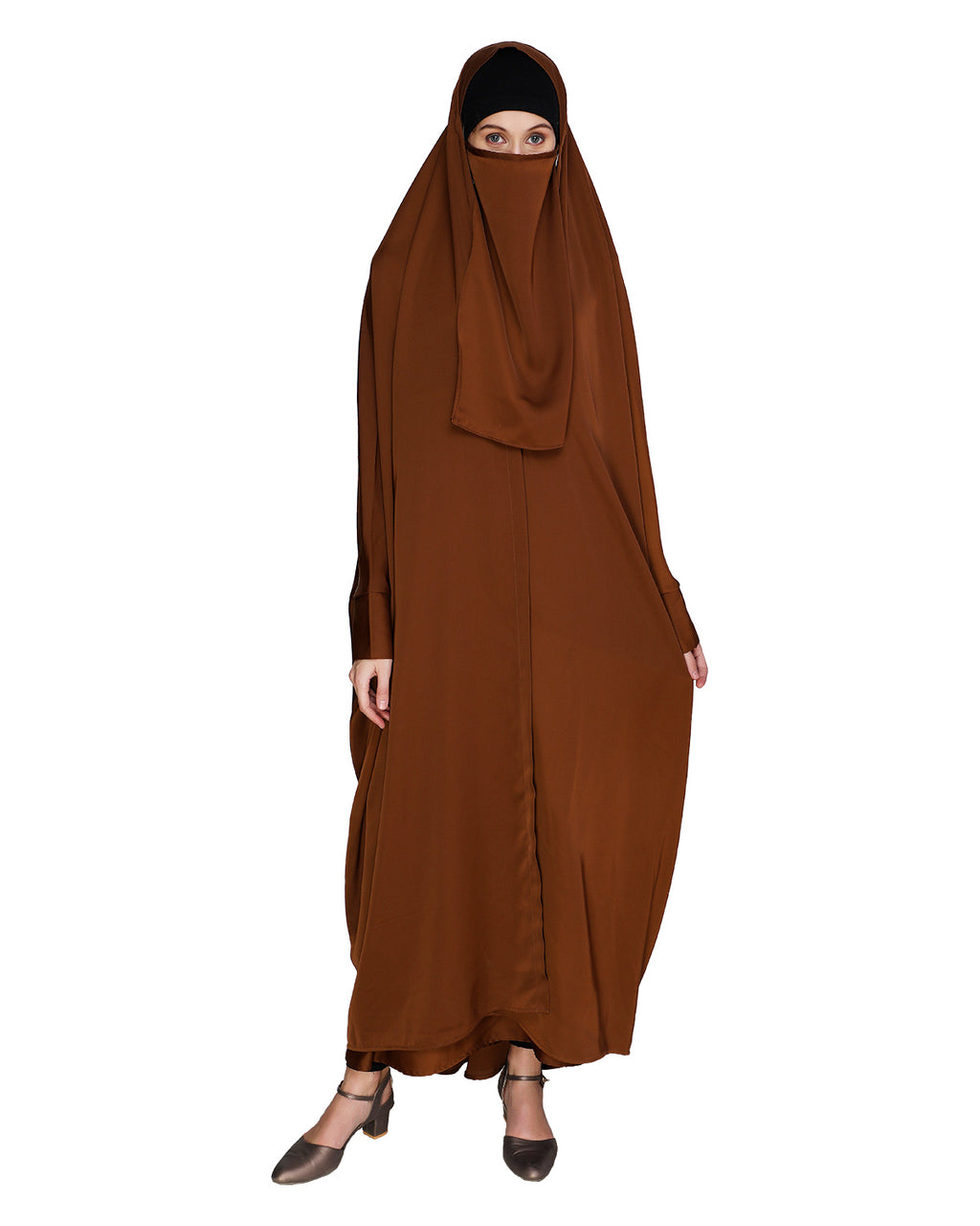 Caramel Brown Iraqi Chaddar set Purple