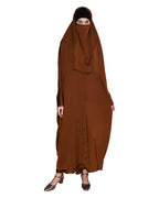 Caramel Brown Iraqi Chaddar set Purple