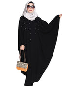 Jazzy Black Kaftan with beaded Embroidery Maroon