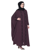Dimensional Design Embroidered Kaftan Purple