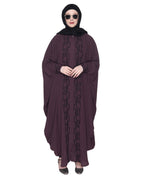 Dimensional Design Embroidered Kaftan Purple
