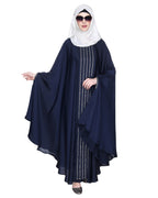Festive Glittering Embroidered Kaftan In Blue Blue