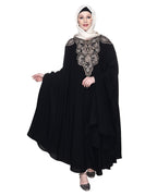 Extravagant Single Layered Dark Brown Luxury Kaftan Dark Grey