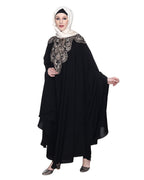 Extravagant Single Layered Dark Brown Luxury Kaftan Dark Grey