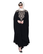 Extravagant Single Layered Dark Brown Luxury Kaftan Black