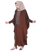 Strikingly Beautiful Dark Grey Embroidered Kaftan