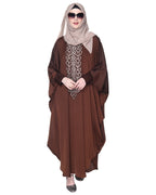 Strikingly Beautiful Dark Grey Embroidered Kaftan